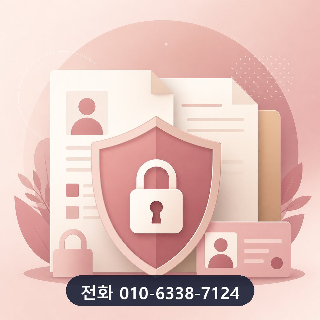 우리카드 카드깡 개인정보 보호 이미지 · 문의 010-6338-7124